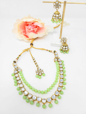 Mint Shayna Layered Necklace Set image 3