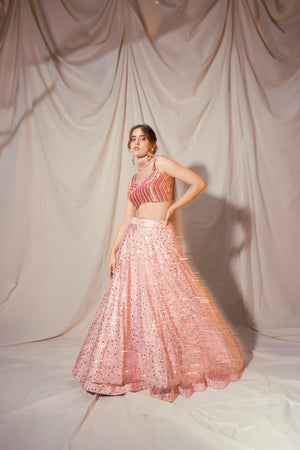 Rose Gold Glam Lehenga Set image 2