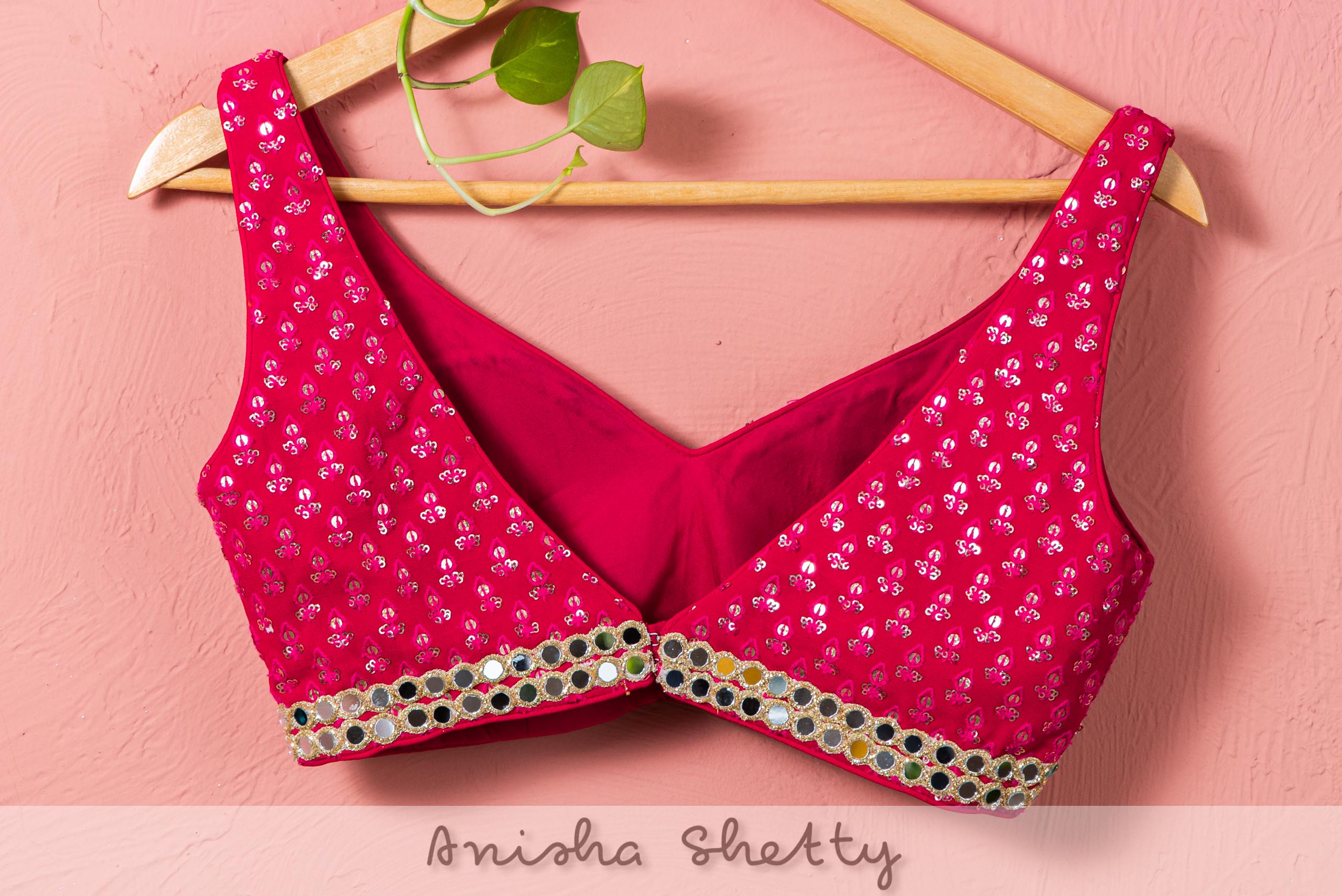Hot Pink Mirror Sharara Set image 2
