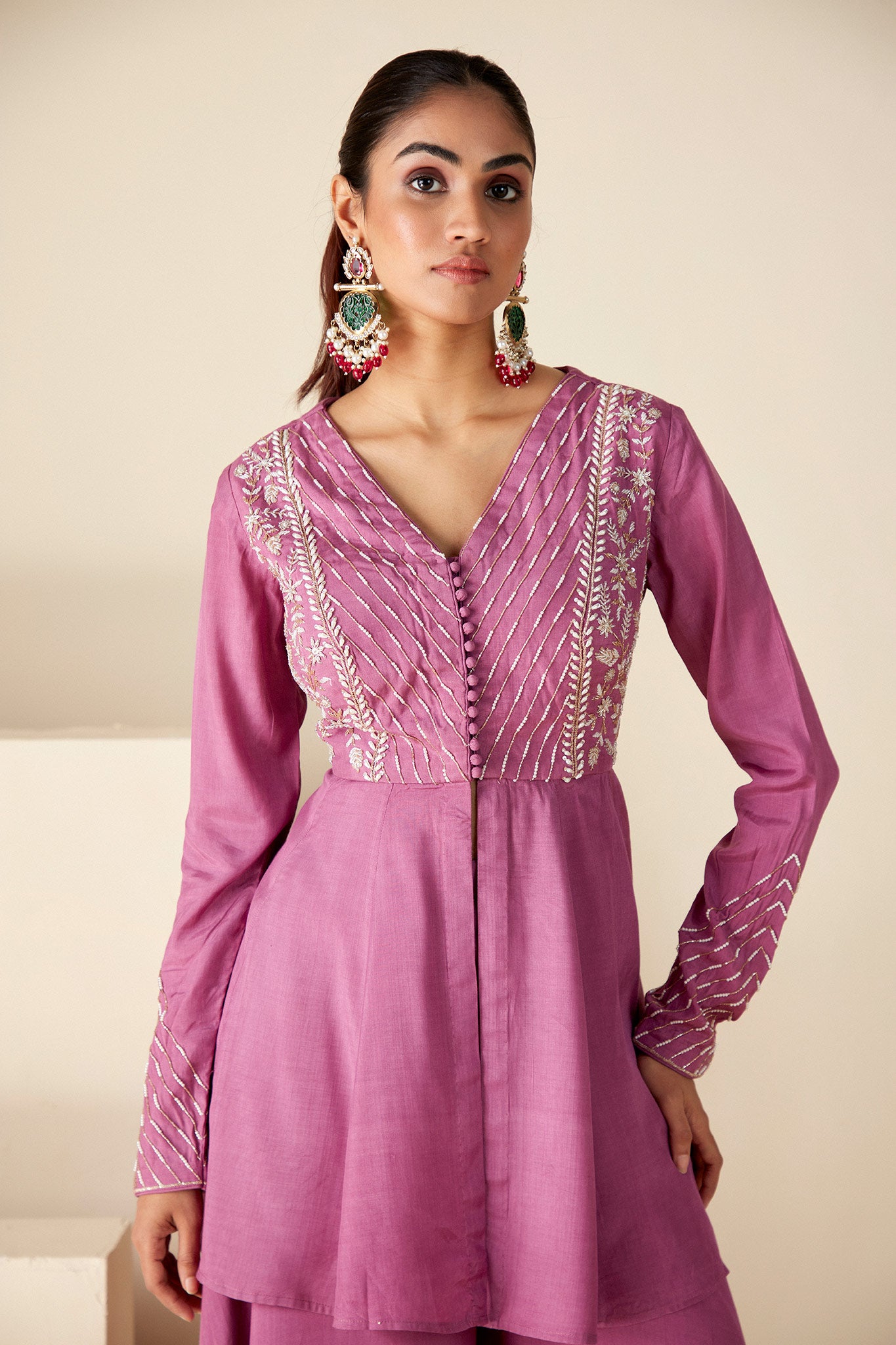 Mauve Melody Peplum Set image 1