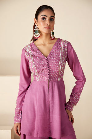 Mauve Melody Peplum Set image 1