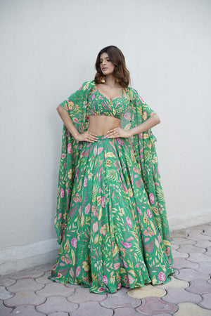 Pine Green Skirt And Top Set image 2