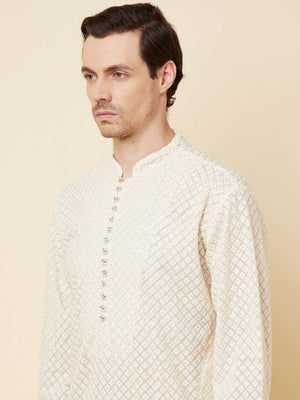 Lucknowi Embroidered Kurta Set image 2