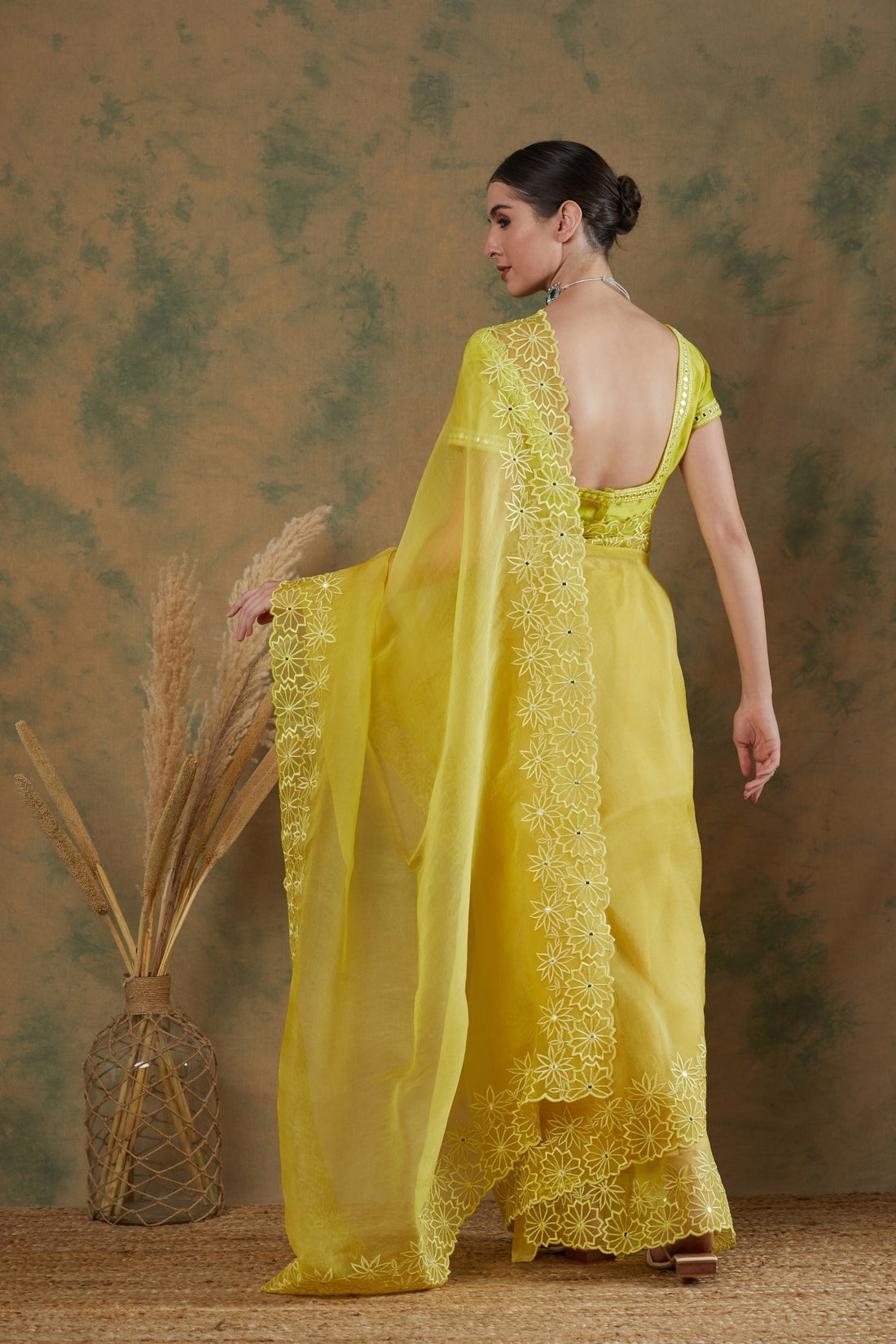 Lime Saree image 3