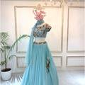 Aqua Blue Lehenga Set image 0