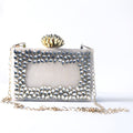Flower Crown Marble Clutch with Diamond Stones image 0
