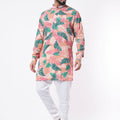 Tropical Peach Kurta Set image 0
