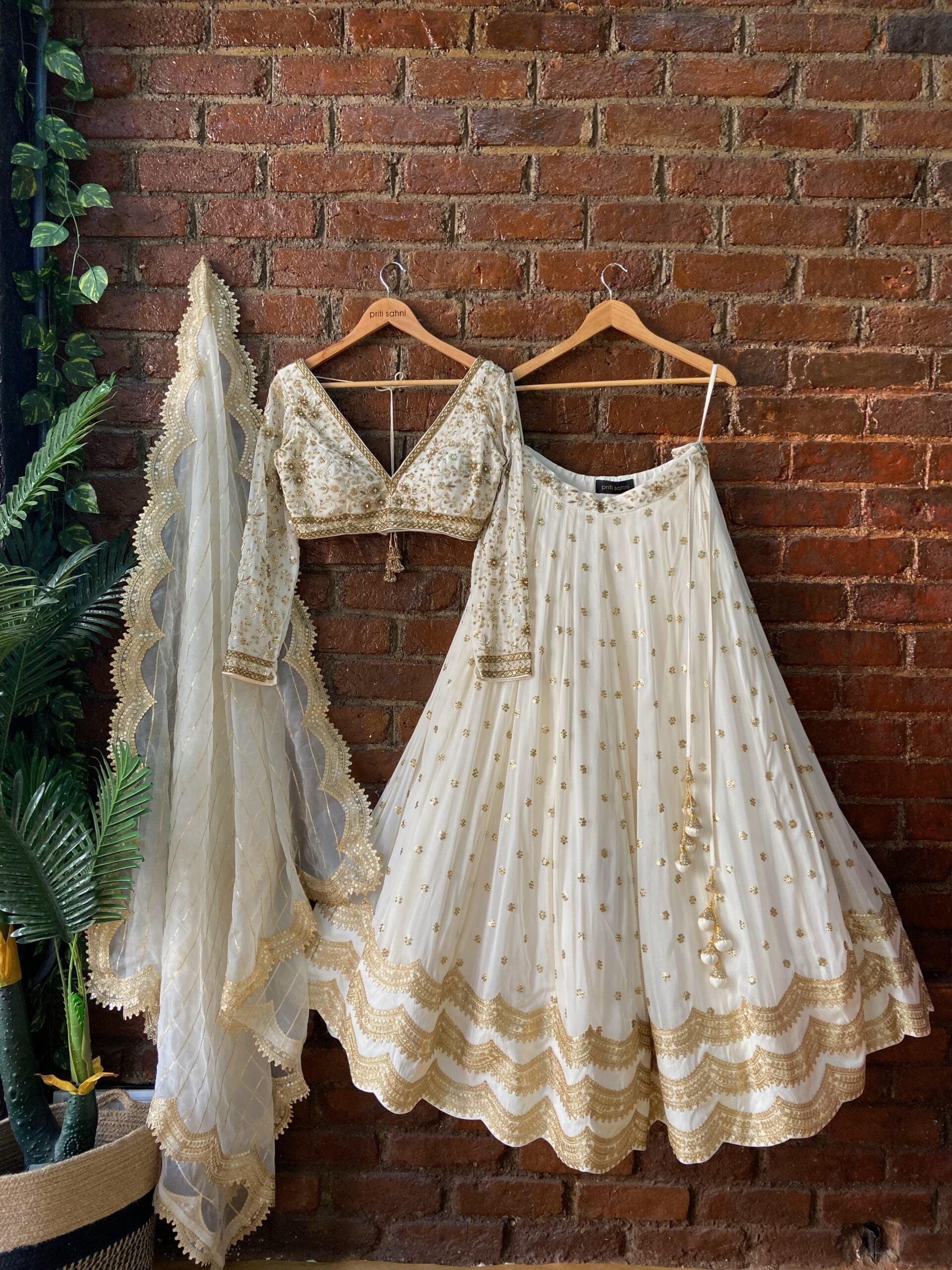 Ivory Sharmily lehenga set - M image