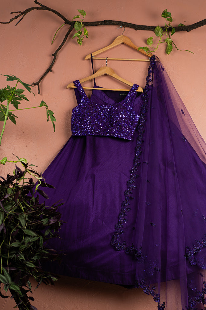 Royal Violet Lehenga Set image 0