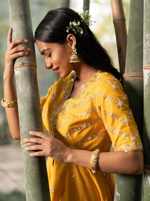 Yellow Raabya Kurta Sharara Set image 6
