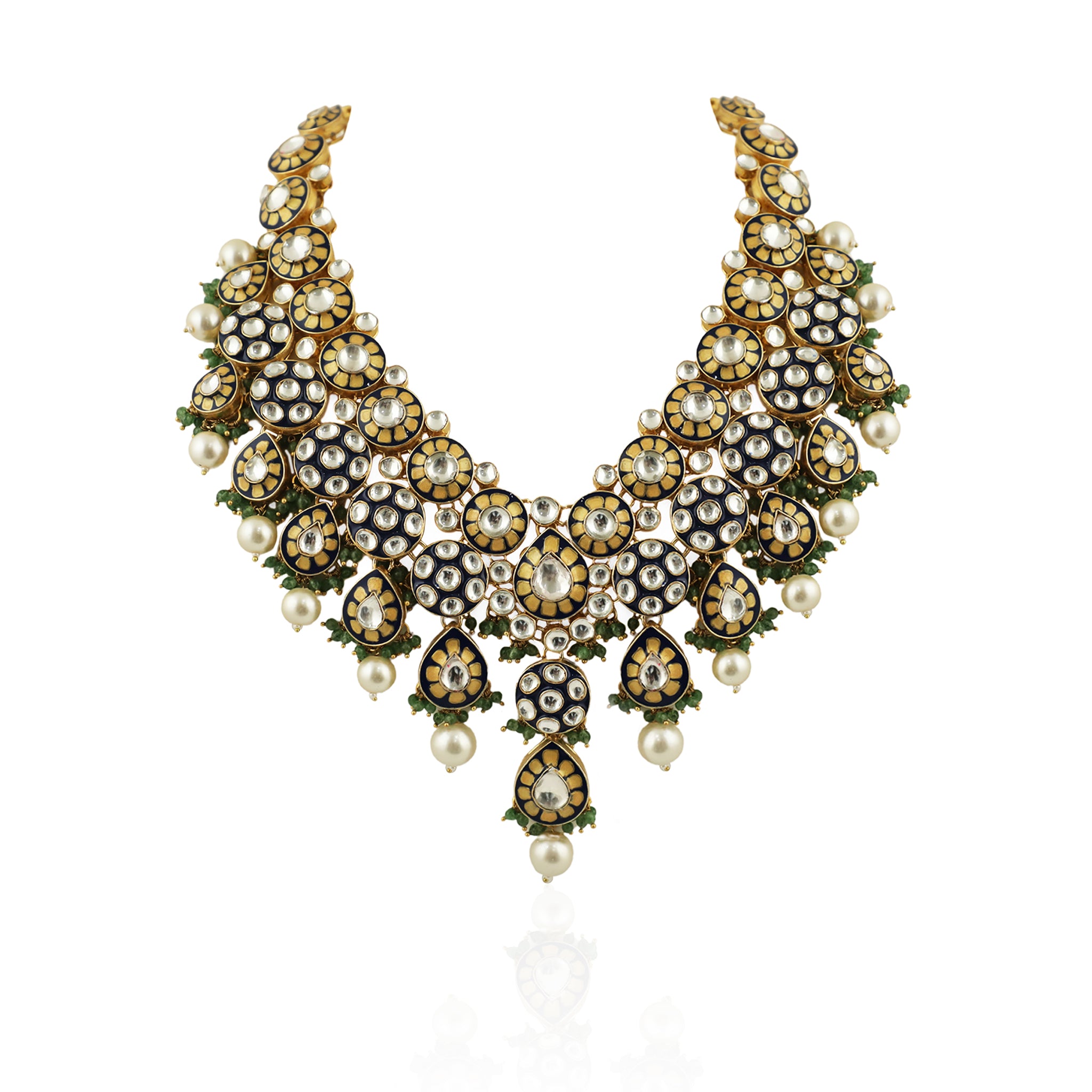 Sea Green Minawork Necklace Set image 4