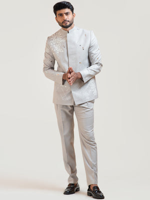 Gray Applique Prince Coat Set image 0