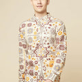 Beige Garden Kurta Set image 0