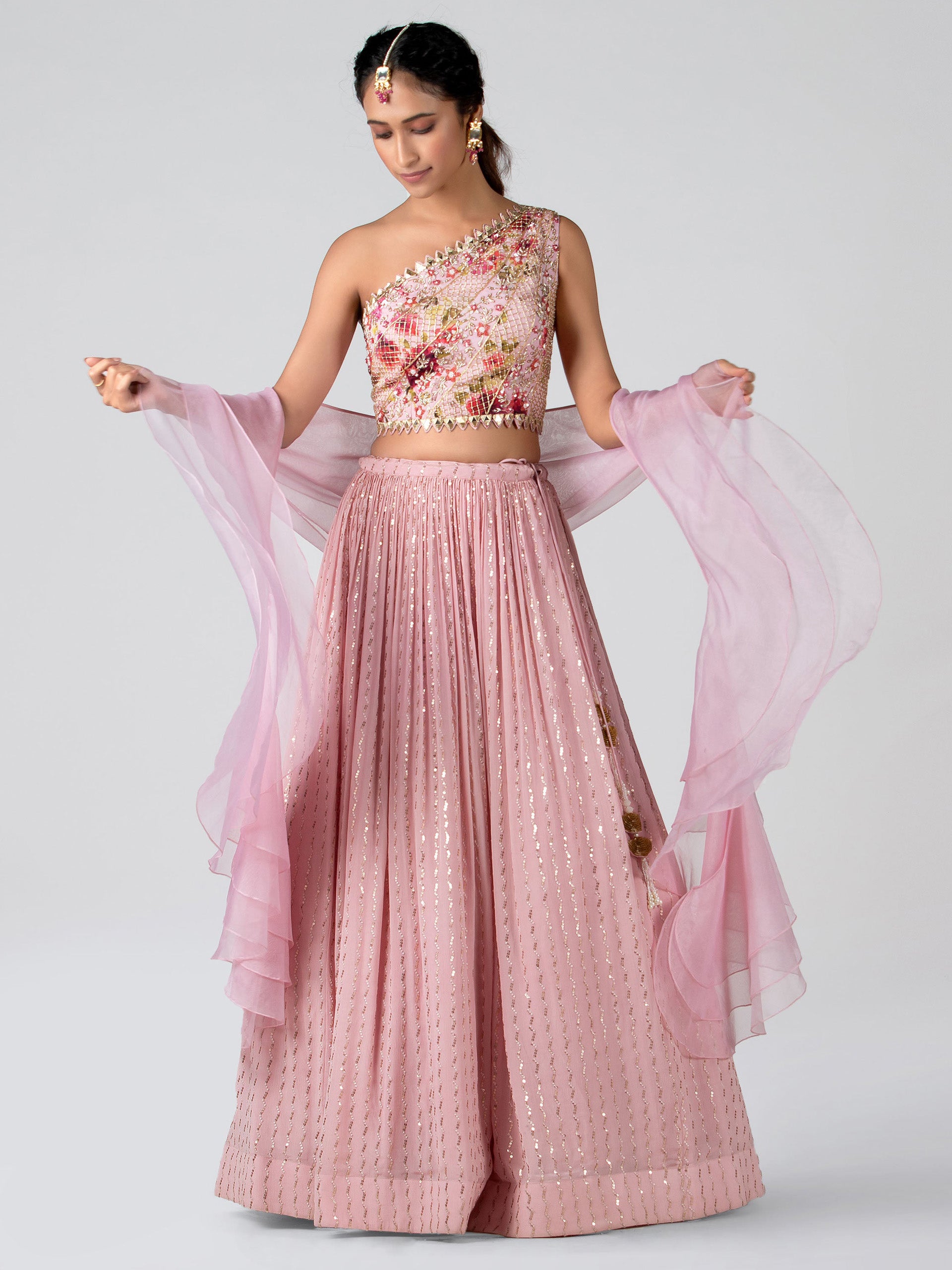 Light Pink Lehenga Set - L image