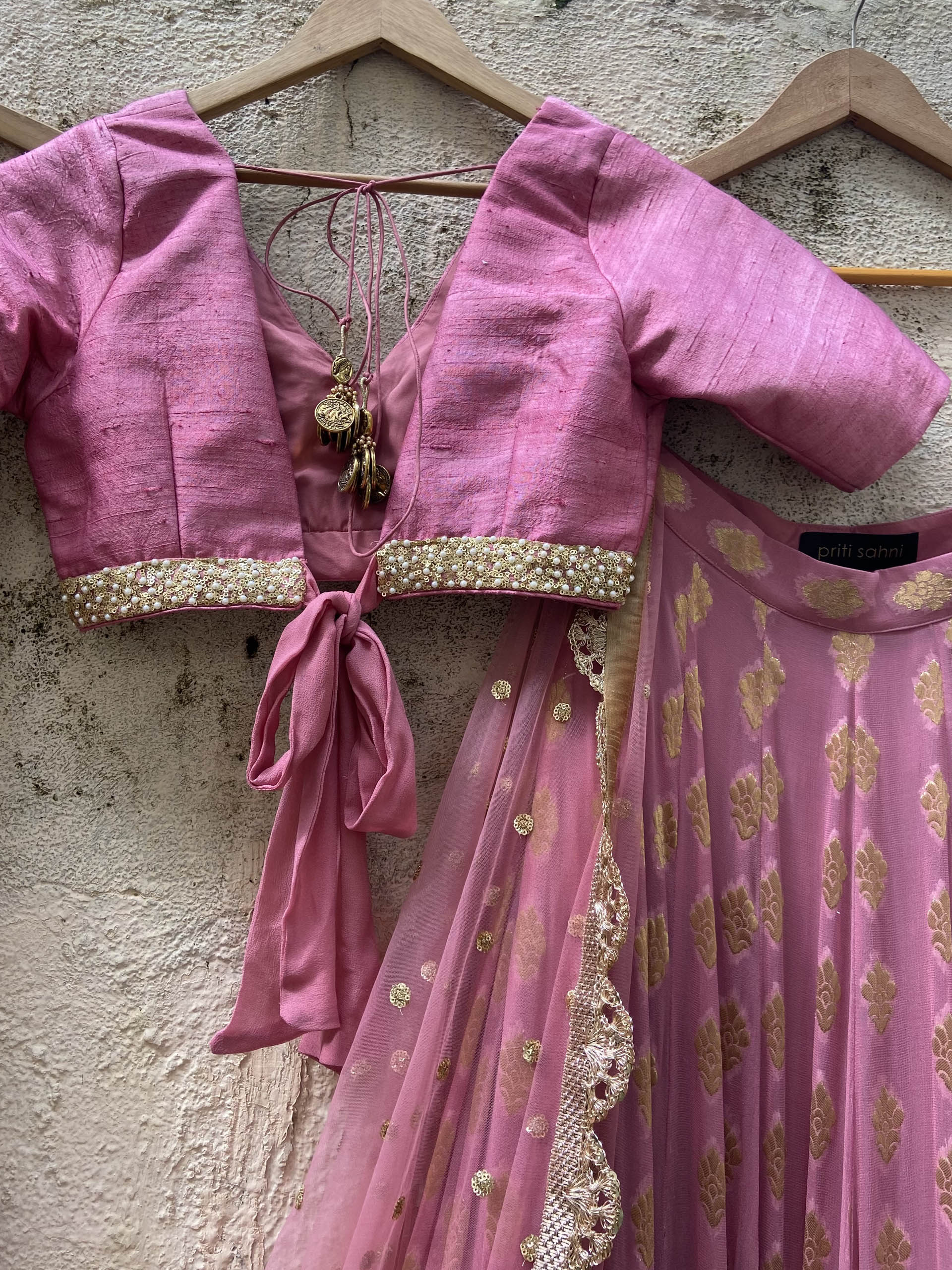 Rose Pink Lehenga Set image 3