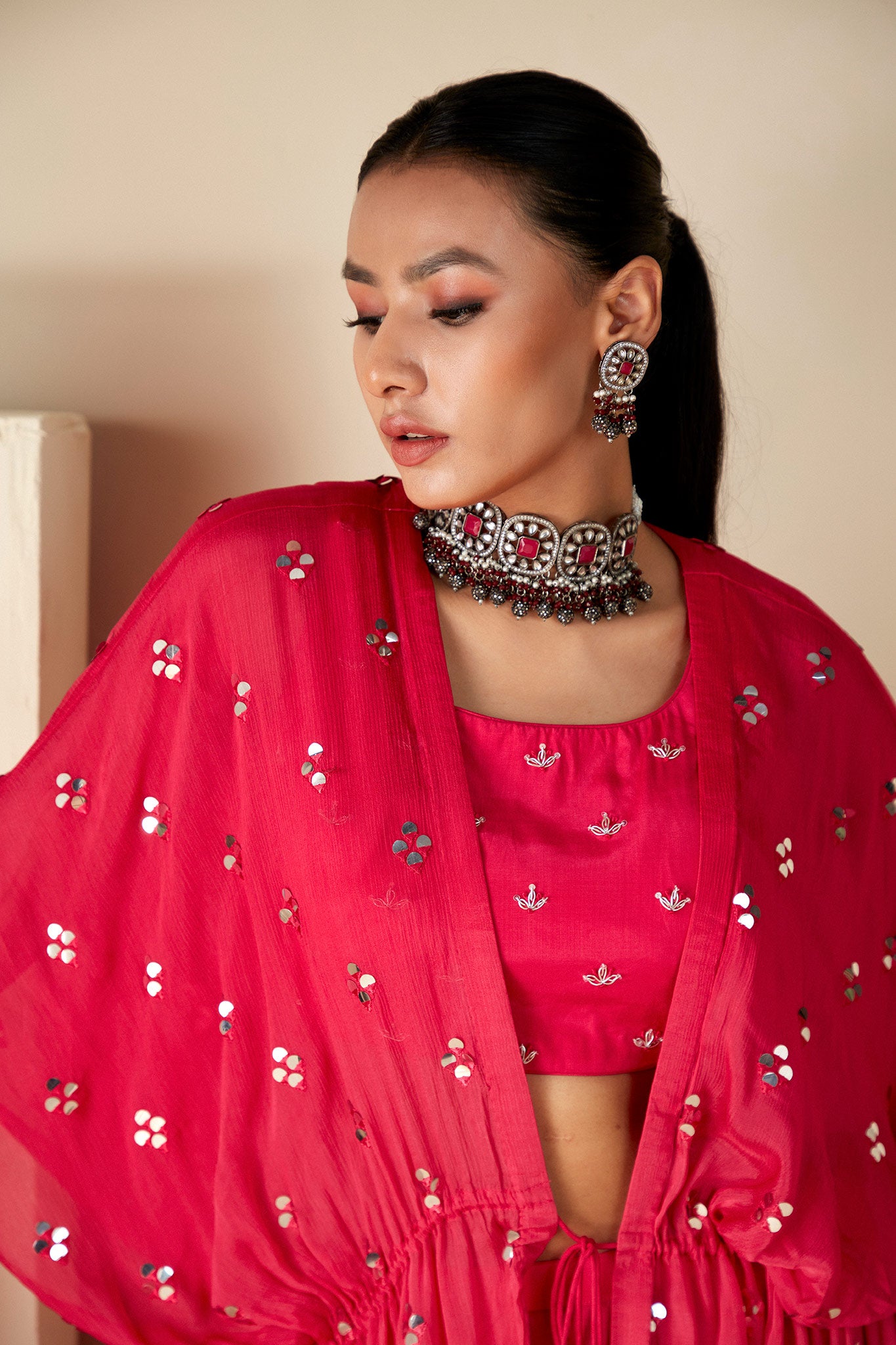 Ombre Kaftan Jacket Pants Set image 7