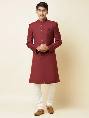 Maroon Sherwani Set image 0