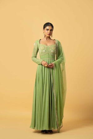 Mint green Anarkali image 3