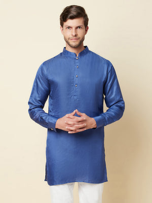 Blue Linen Kurta image 5