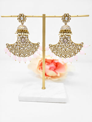 Hawa Chaandbali Earrings - Pink image