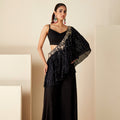 Midnight Black Cape Pants Set image 0