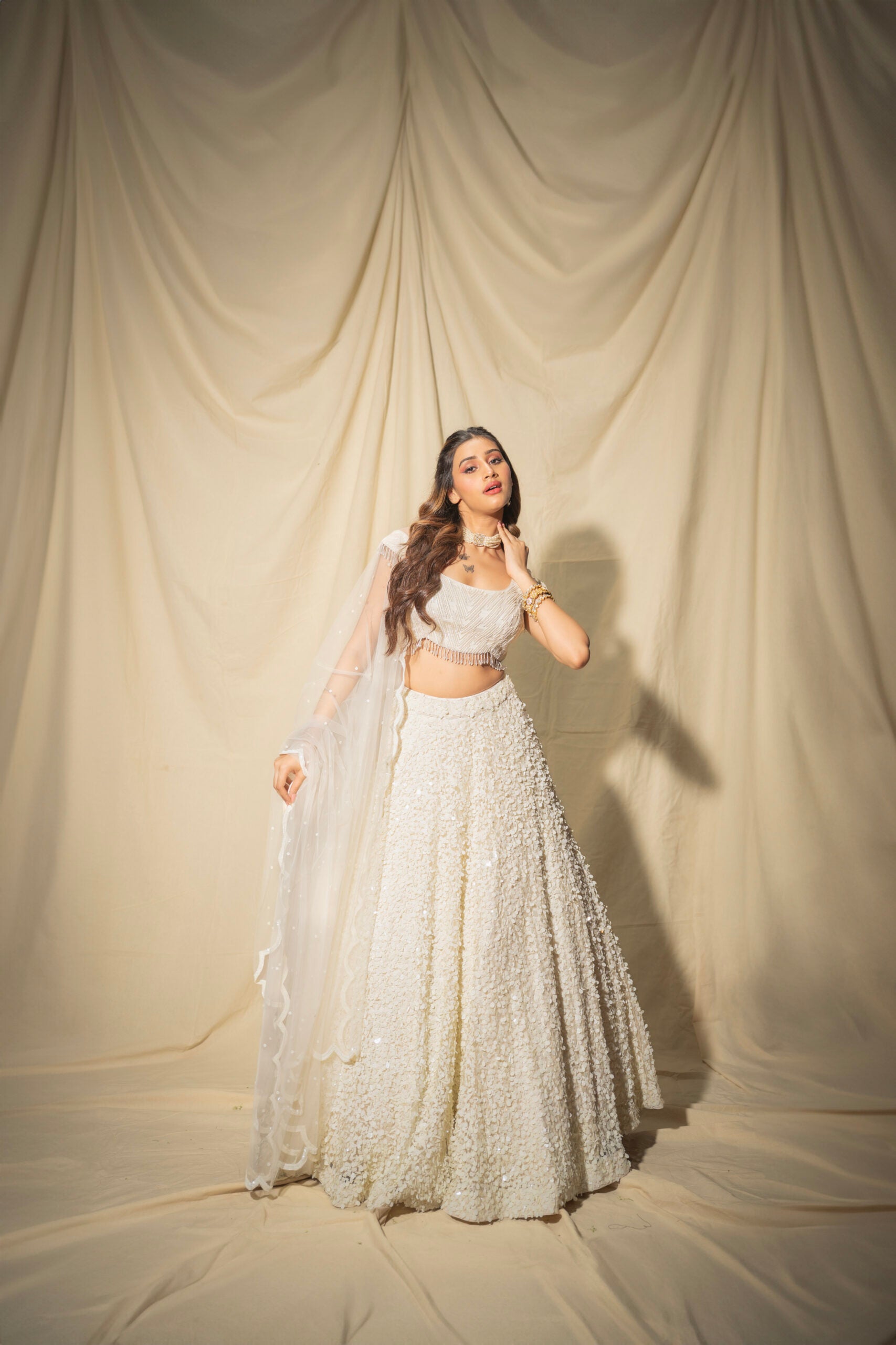 Offwhite Glam Lehenga Set image 5