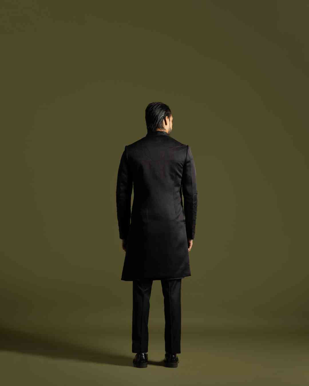 Black Achkan Set image 2