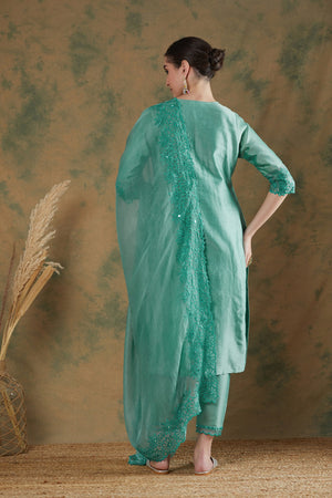Steel Blue Suit Three Piece Set image 5