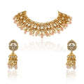 White And Pink Beaded Necklace Set image 0