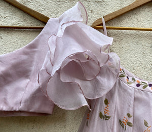 One-Shoulder Ruffle Lehenga Set image 3