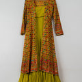 Charteuse Green Sharara With Yellow Multicolor Jacket image 0