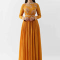 Mustard Yellow Anarkali Gown image 0