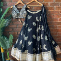 Black Lehenga Set with Mirror Work Blouse image 0