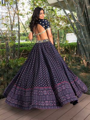 Arshiya Navy Blue Lehenga Set image 3