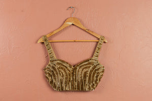 Ivory Stonework Lehenga with Gold Sequin Blouse Set image 1