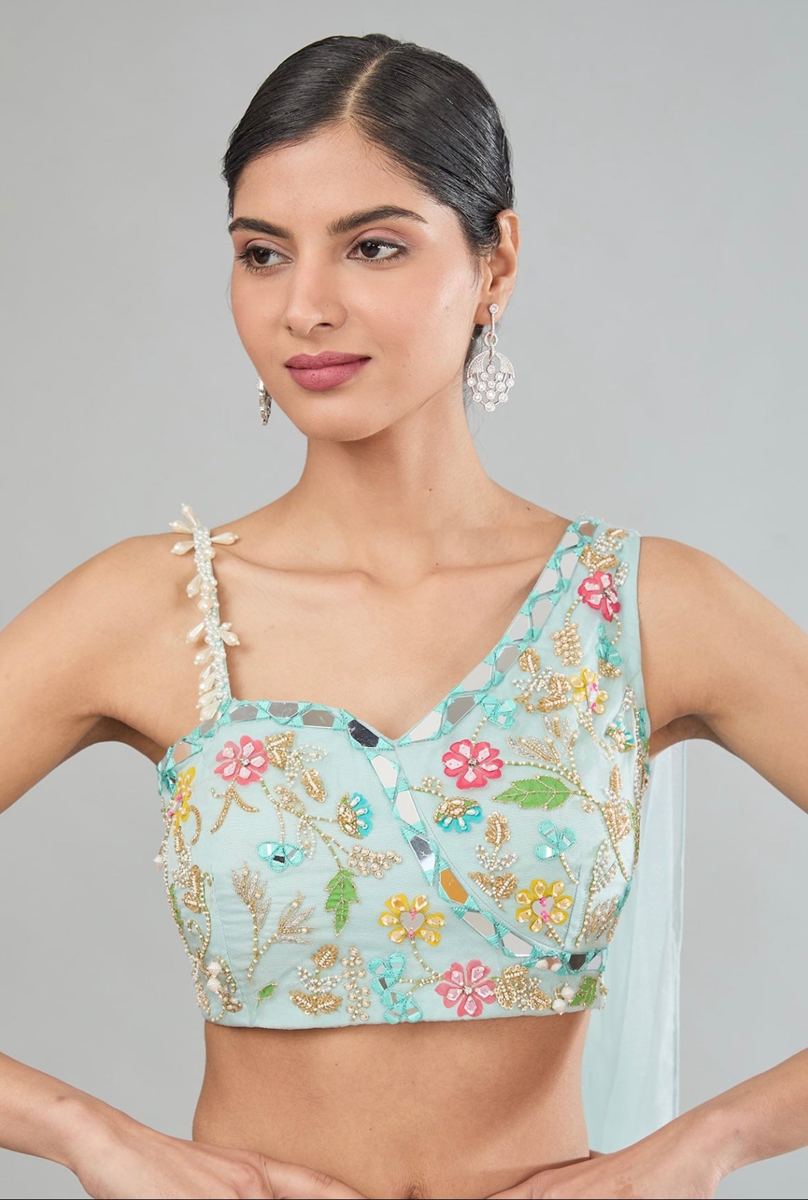 Hand painted lehenga set image 1