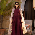 Light Peach Georgette Anarkali Set image 0