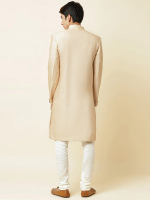 Beige Sherwani Set image 2