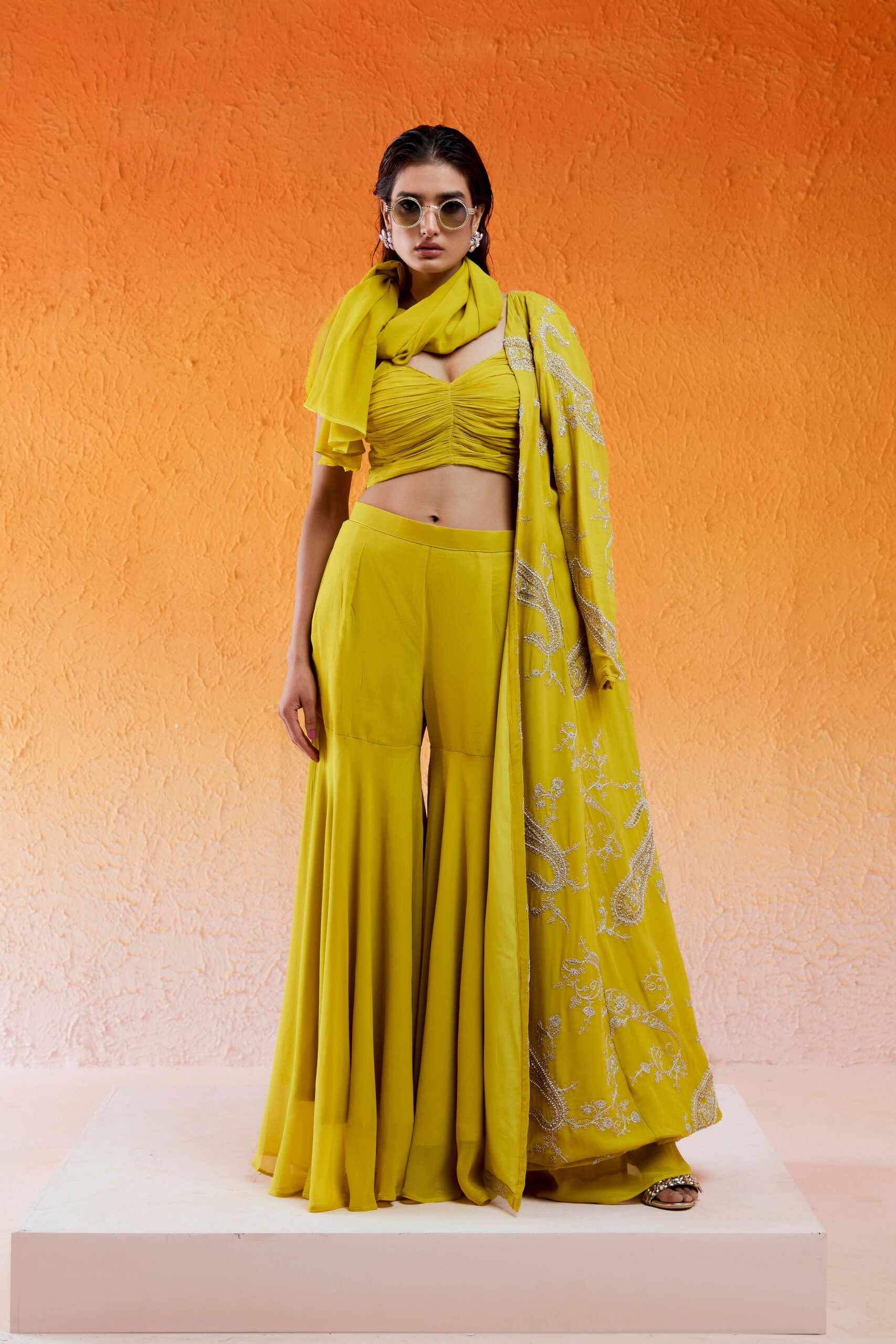 Long Jacket Sharara Set image 1