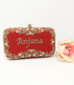 Rectangle Embroidered Clutch image 1