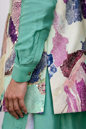 Eden Highlighted Half Jacket Paidawn with Pants image 4