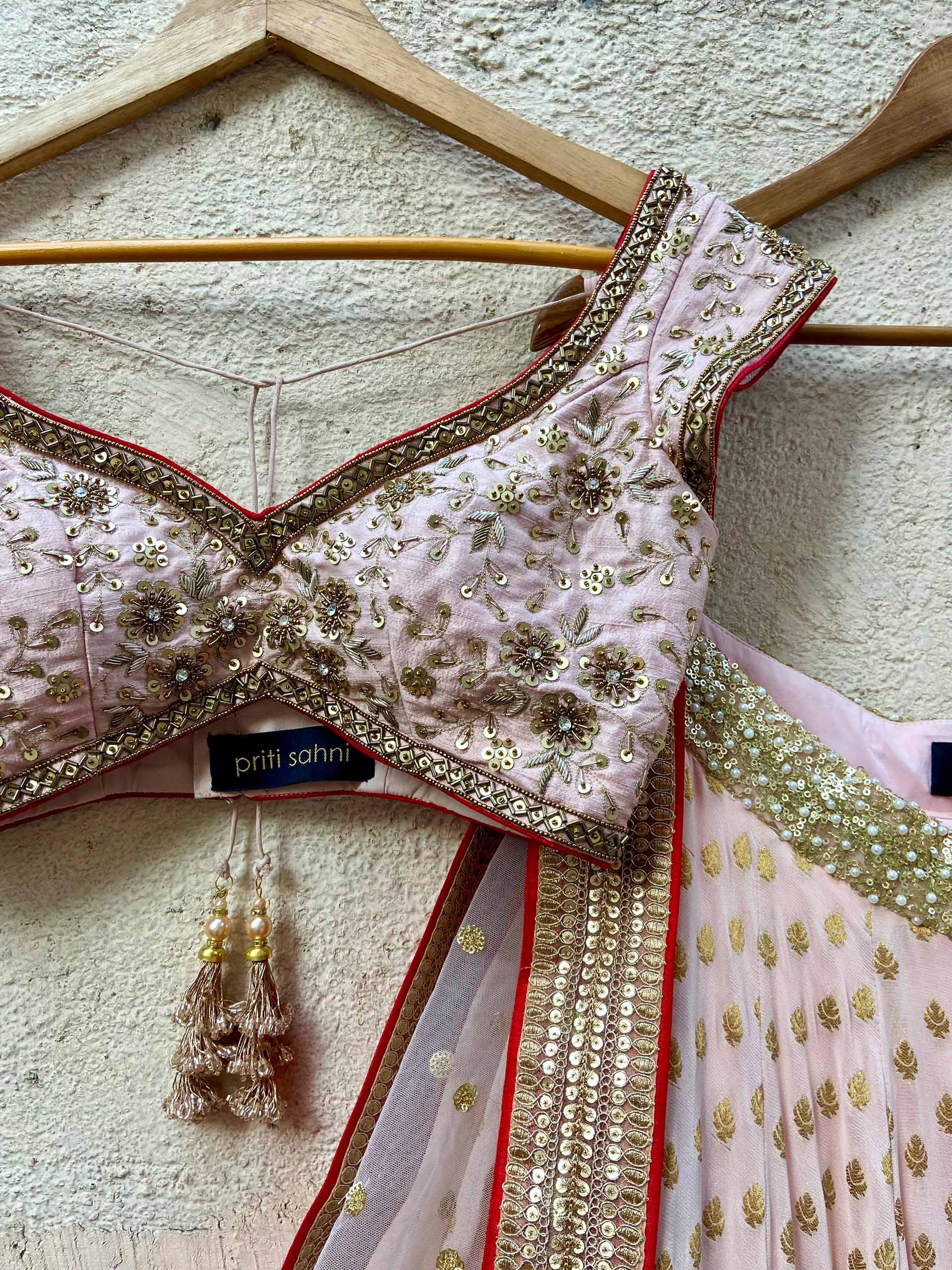 Powder Pink Sharmily Lehenga Set image 1