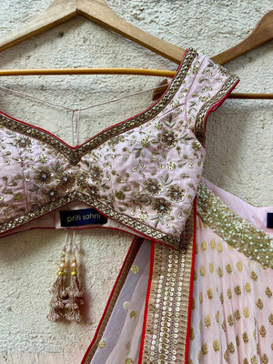 Powder Pink Sharmily Lehenga Set image 1