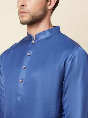 Blue Linen Kurta image 1