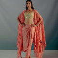 Coral foil Cape And Skirt Set image 0