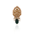Green And White Jadtar Brooche image 0