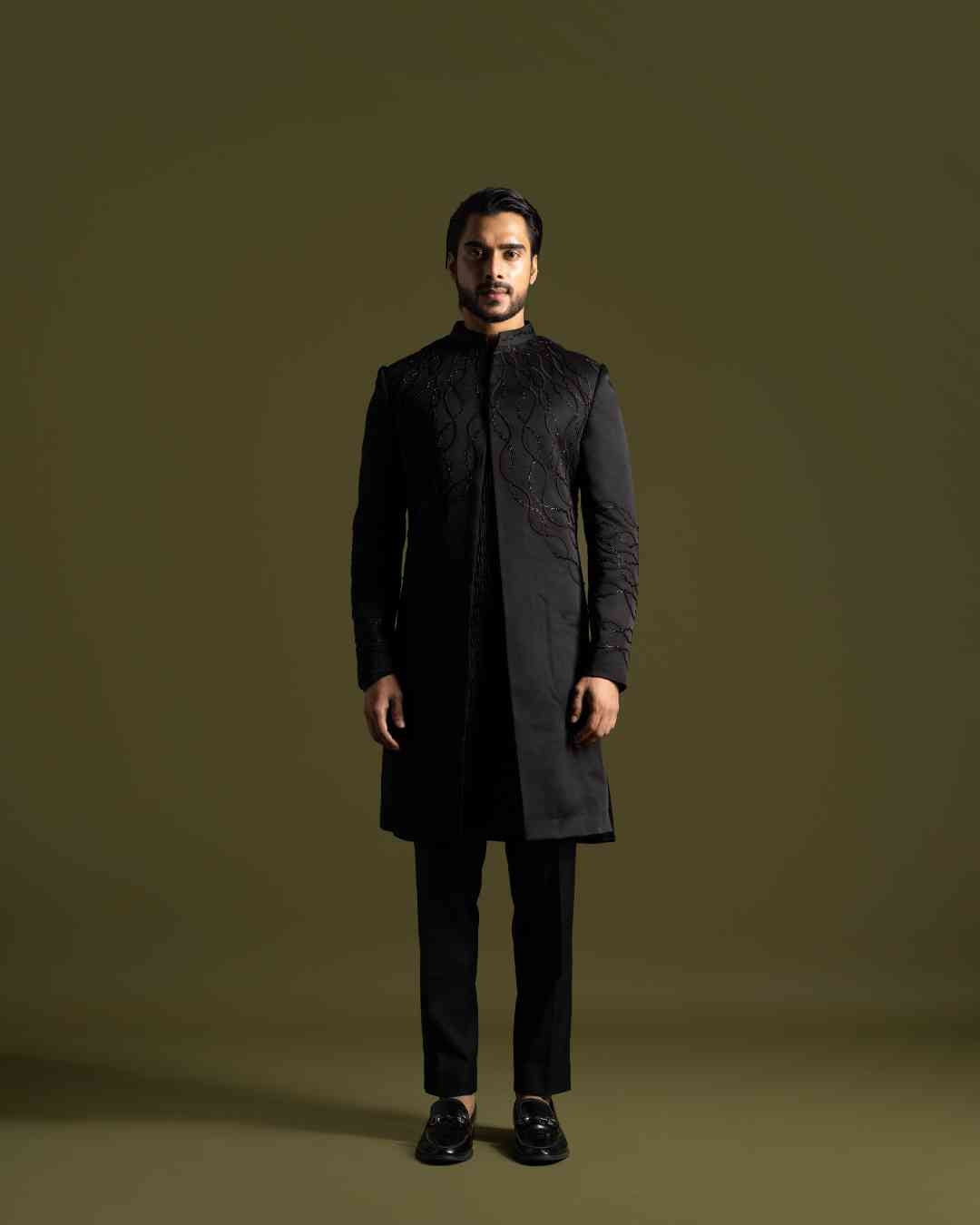 Black Achkan Set - XL image
