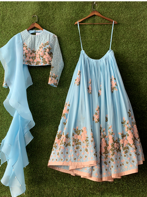 Blue Lehenga Set - M image