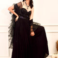 Black Evaa Corset Lehenga Set image 0