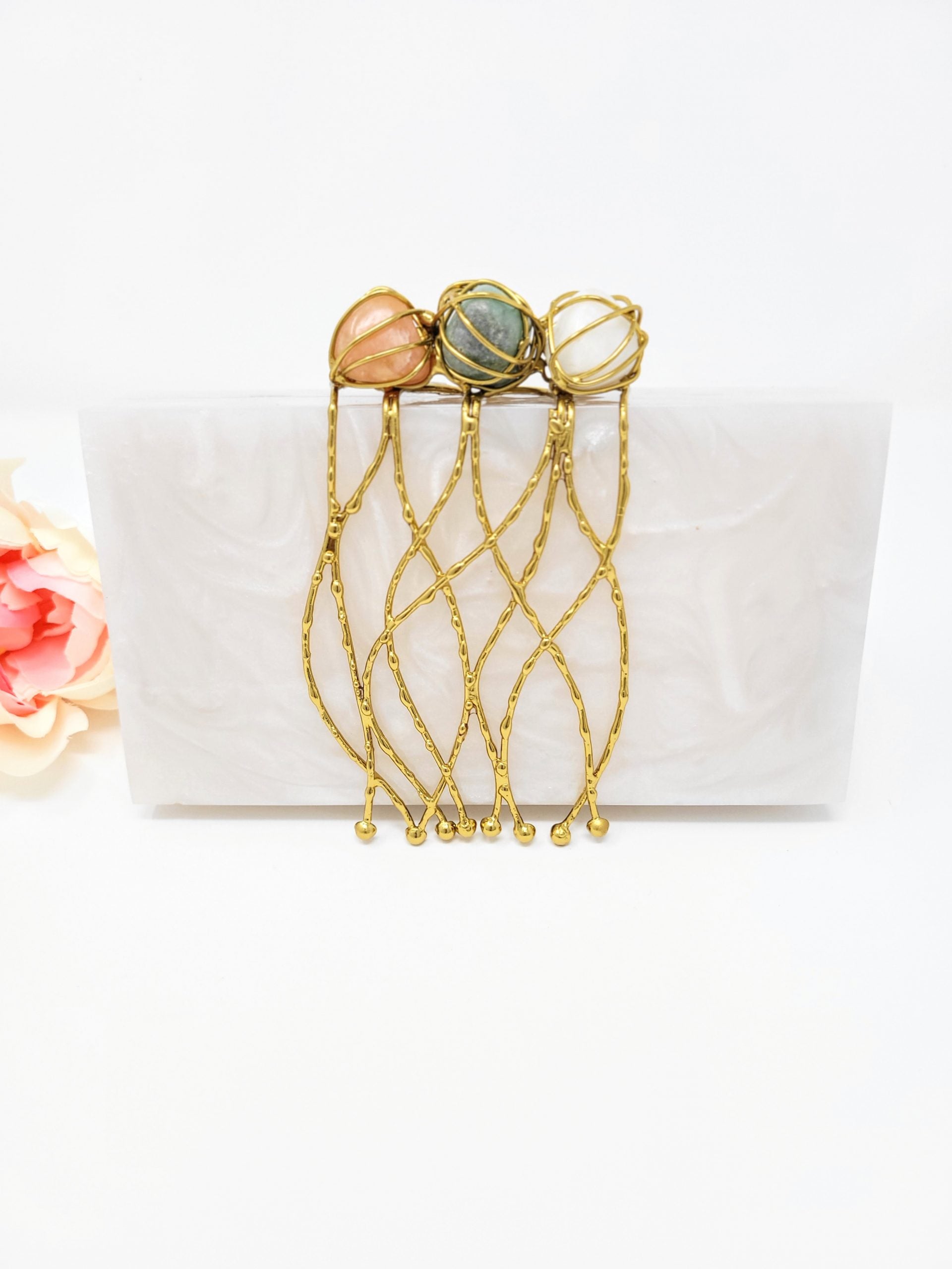 Triple Stone Resin Clutch image 1